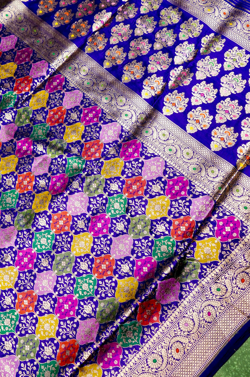 Handwoven Rangkat Banarasi Katan Silk Saree