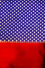Handwoven Royal Blue Banarasi Katan Silk Saree