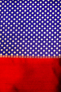 Handwoven Royal Blue Banarasi Katan Silk Saree