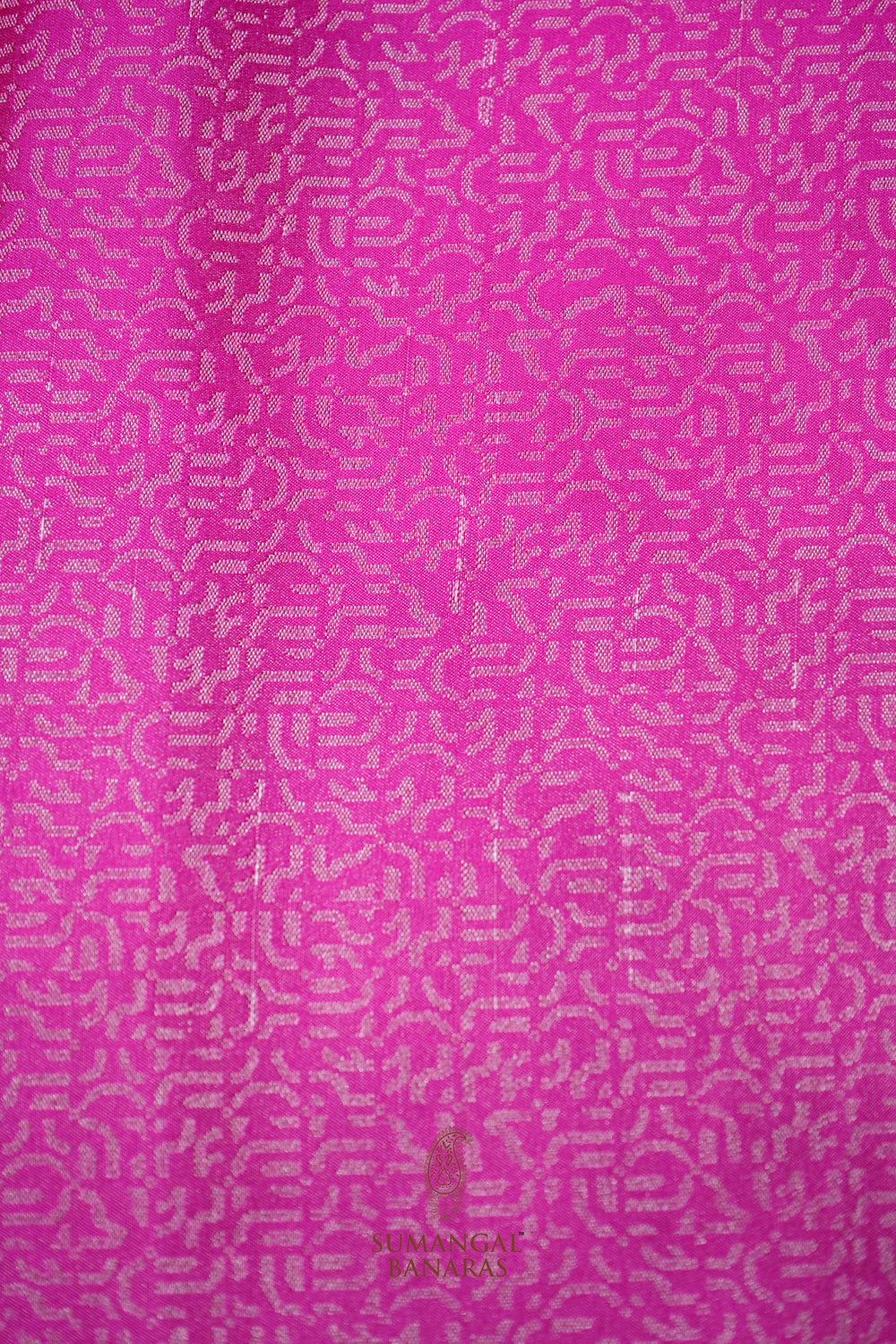 Handwoven Rani Pink Banarasi Mashru Silk Saree
