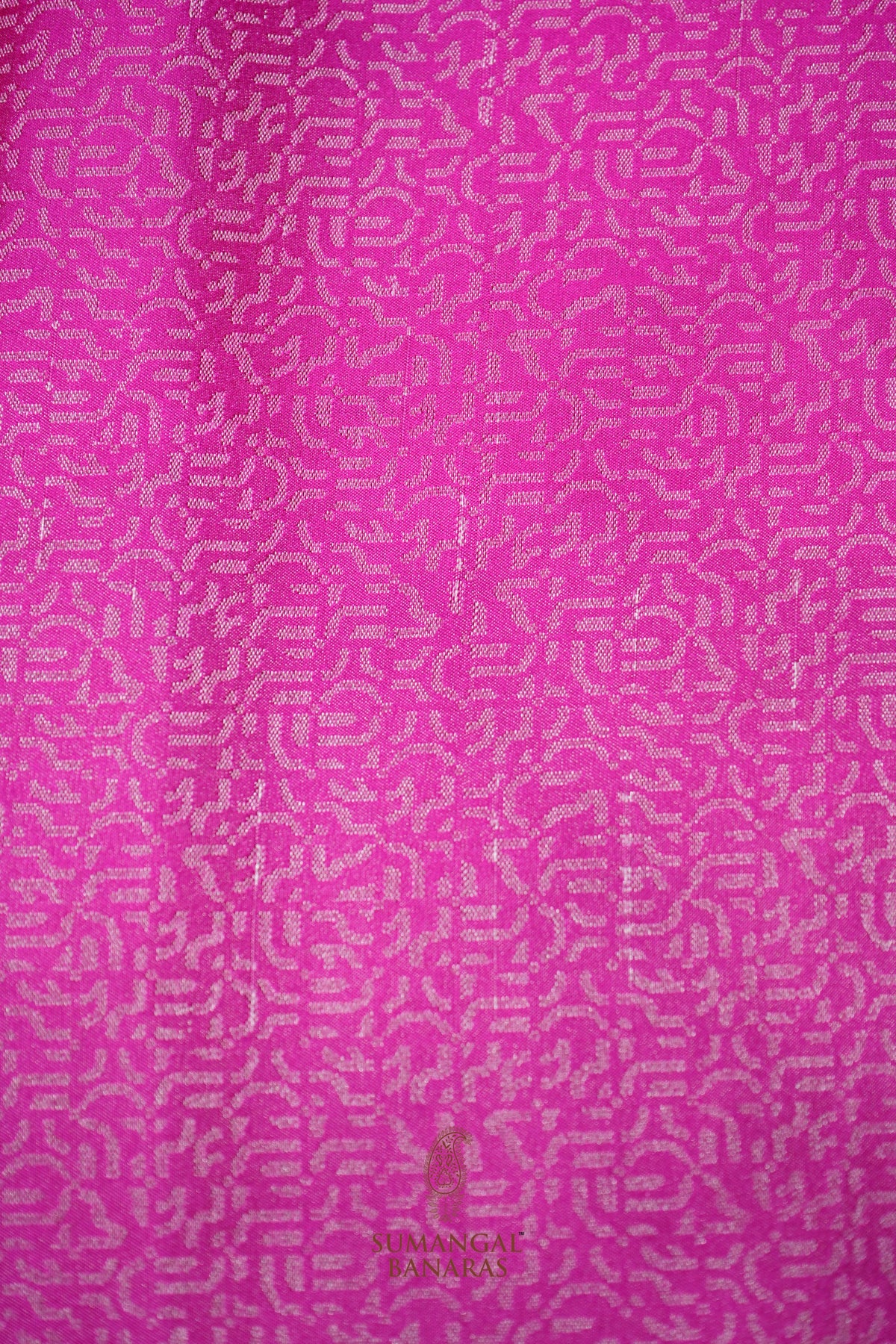 Handwoven Rani Pink Banarasi Mashru Silk Saree
