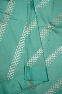 Handwoven Sea Green Banarasi Katan Soft Silk Saree