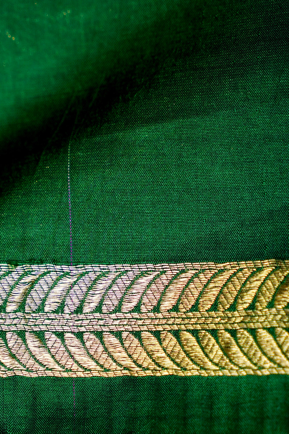 Handwoven Green Meenakari Kadhwa Banarasi Katan Silk Saree