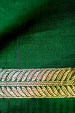 Handwoven Green Meenakari Kadhwa Banarasi Katan Silk Saree