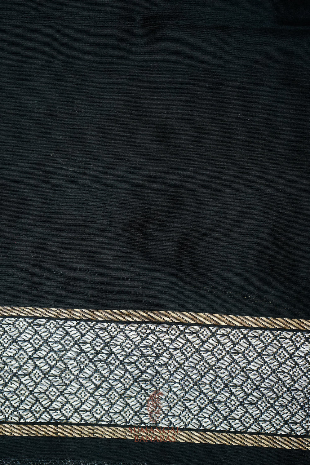 Handwoven Black Banarasi Tissue Katan Silk Saree