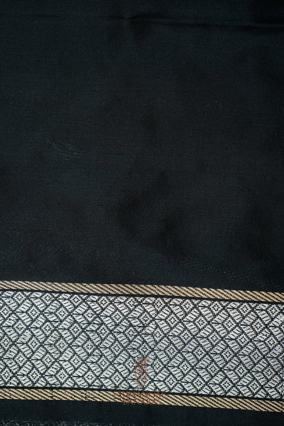 Handwoven Black Banarasi Tissue Katan Silk Saree
