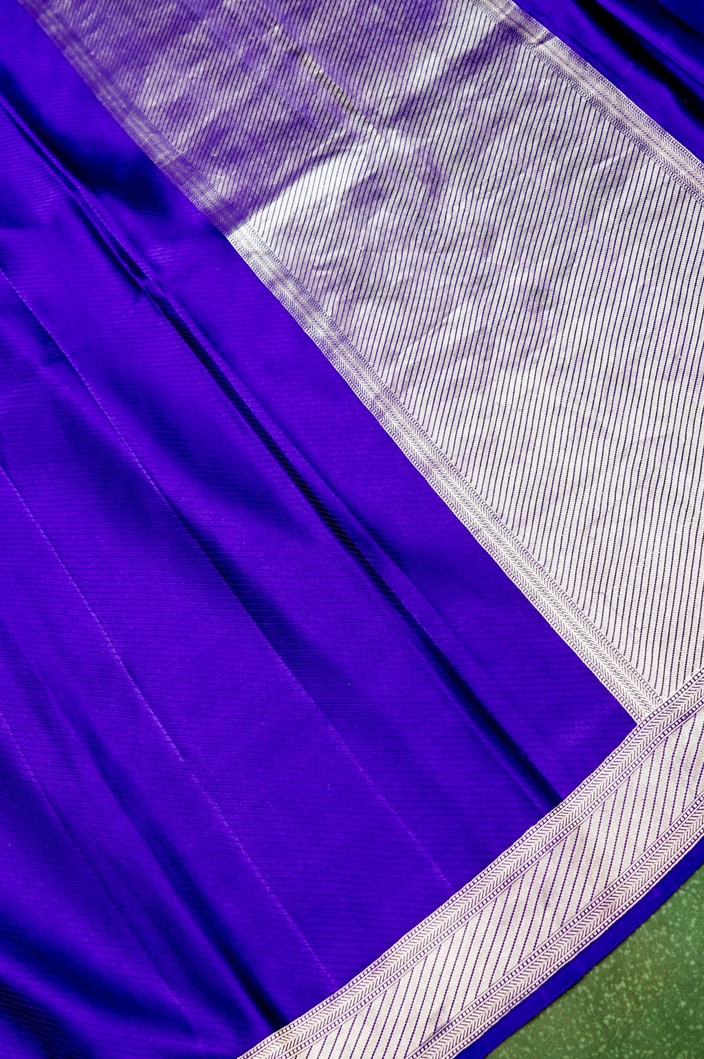 Handwoven Purple Banarasi Mashru Silk Saree
