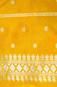 Handwoven Cream Banarasi Moonga Silk Saree