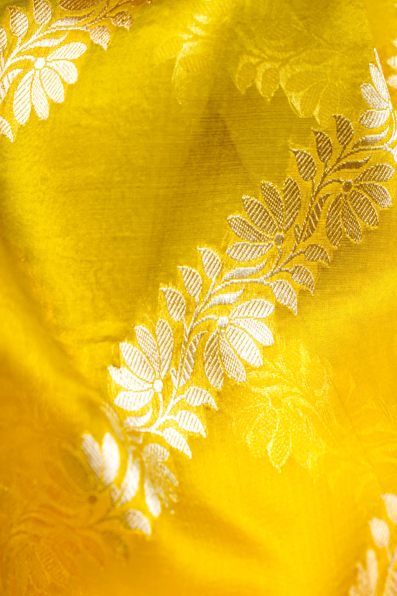 Designer Mustard Yellow Moonga Silk Suit