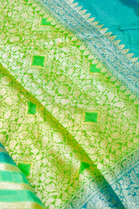 Handwoven Rangkat Banarasi Khaddi Georgette Saree