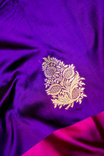 Handwoven Purple Banarasi Katan Silk Saree
