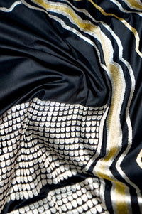 Handwoven Black Kadhwa Banarasi Katan Silk Saree