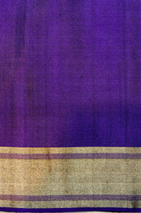 Handwoven Purple Banarasi Soft Silk Saree