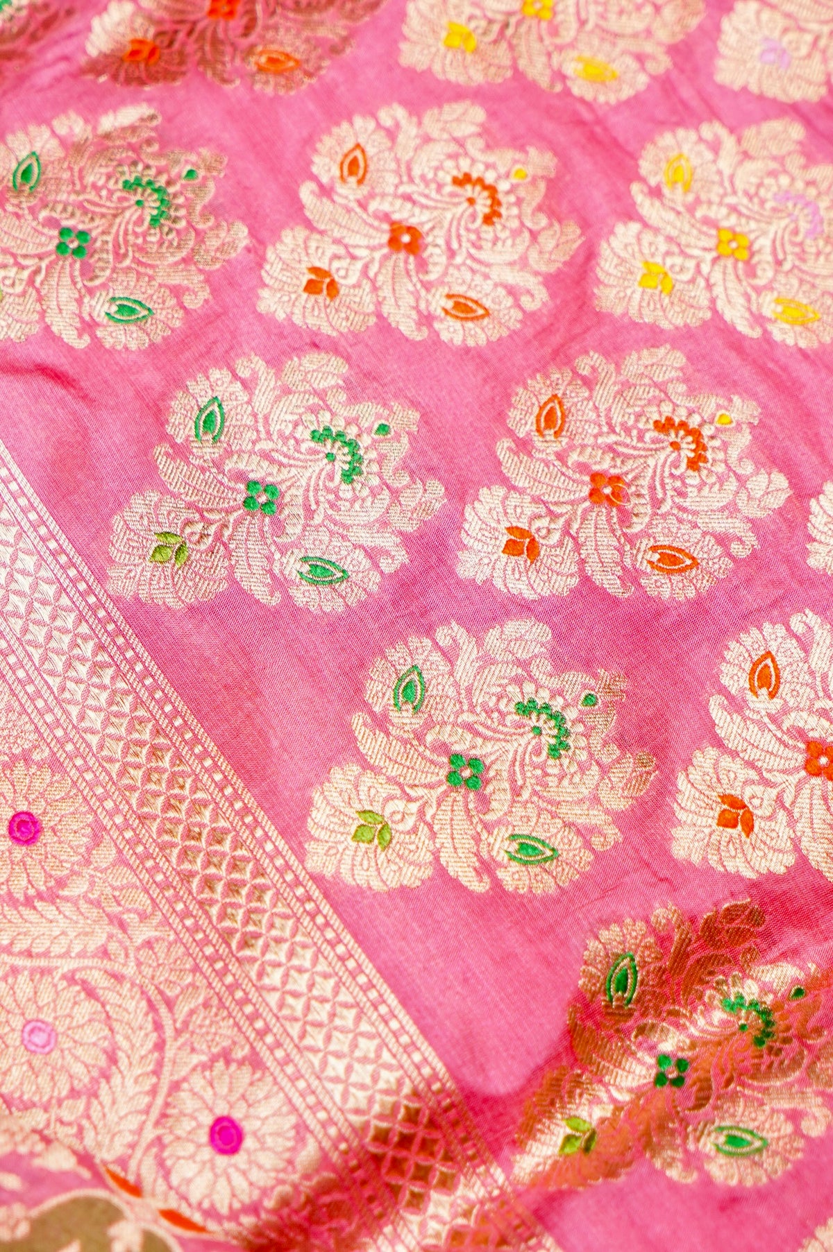 Handwoven Rangkat Banarasi Katan Silk Saree