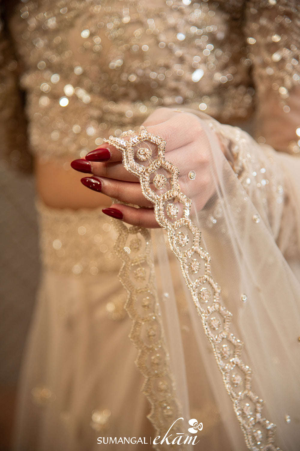 Designer Off White Net Party Wear Lehenga