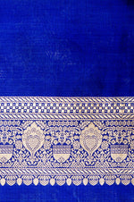 Handwoven Royal Blue Banarasi Katan Silk Saree