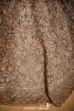 Designer Grey Net Party Wear Lehenga