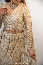 Designer Golden Net Party Wear Lehenga