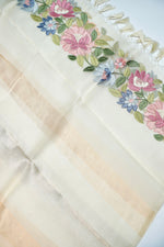 Designer Cream Chanderi Silk Suit