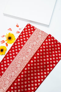 Handwoven Red Banarasi Katan Silk Saree