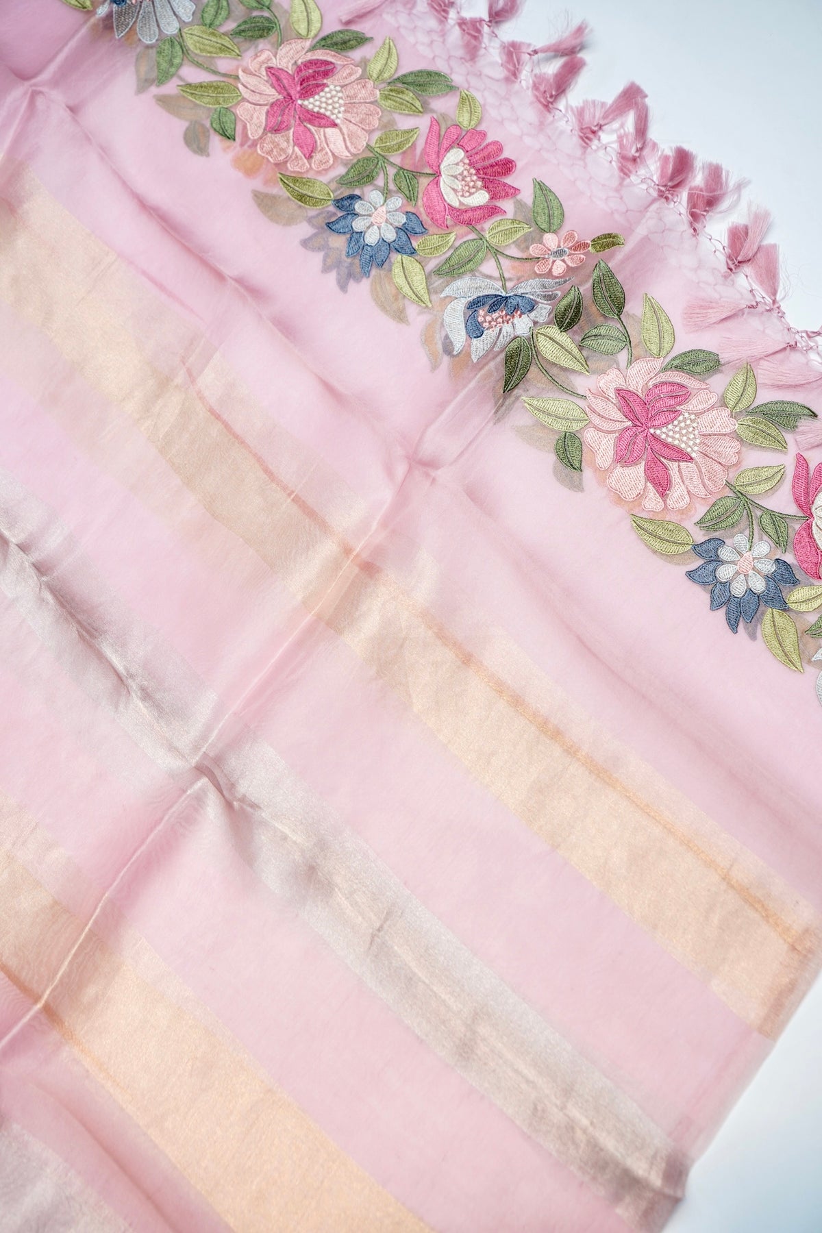 Designer Onion Pink Chanderi Silk Suit