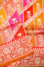 Handwoven Rangkat Kadhwa Banarasi Katan Silk Saree