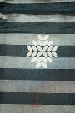 Handwoven Black Banarasi Mashru Silk Saree