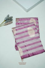 Handwoven Onion Pink Banarasi Mashru Silk Saree