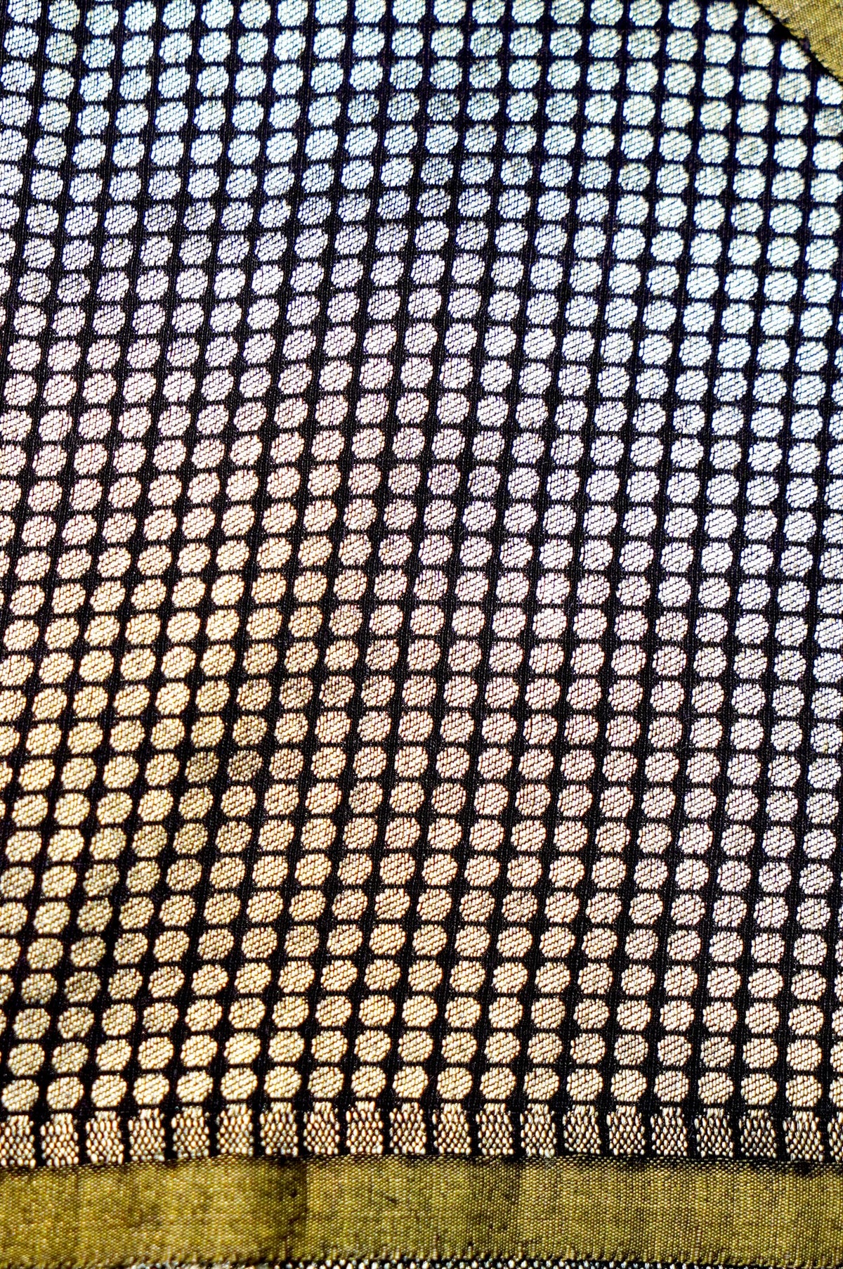 Handwoven Black Banarasi Moonga Silk Saree