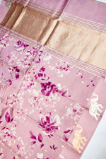 Handwoven Onion Pink Banarasi Katan Silk Saree