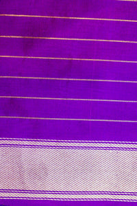 Handwoven Purple Banarasi Katan Silk Saree