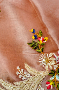 Designer Baby Pink Organza Suit