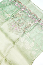 Designer Sea Green Organza Silk Suit