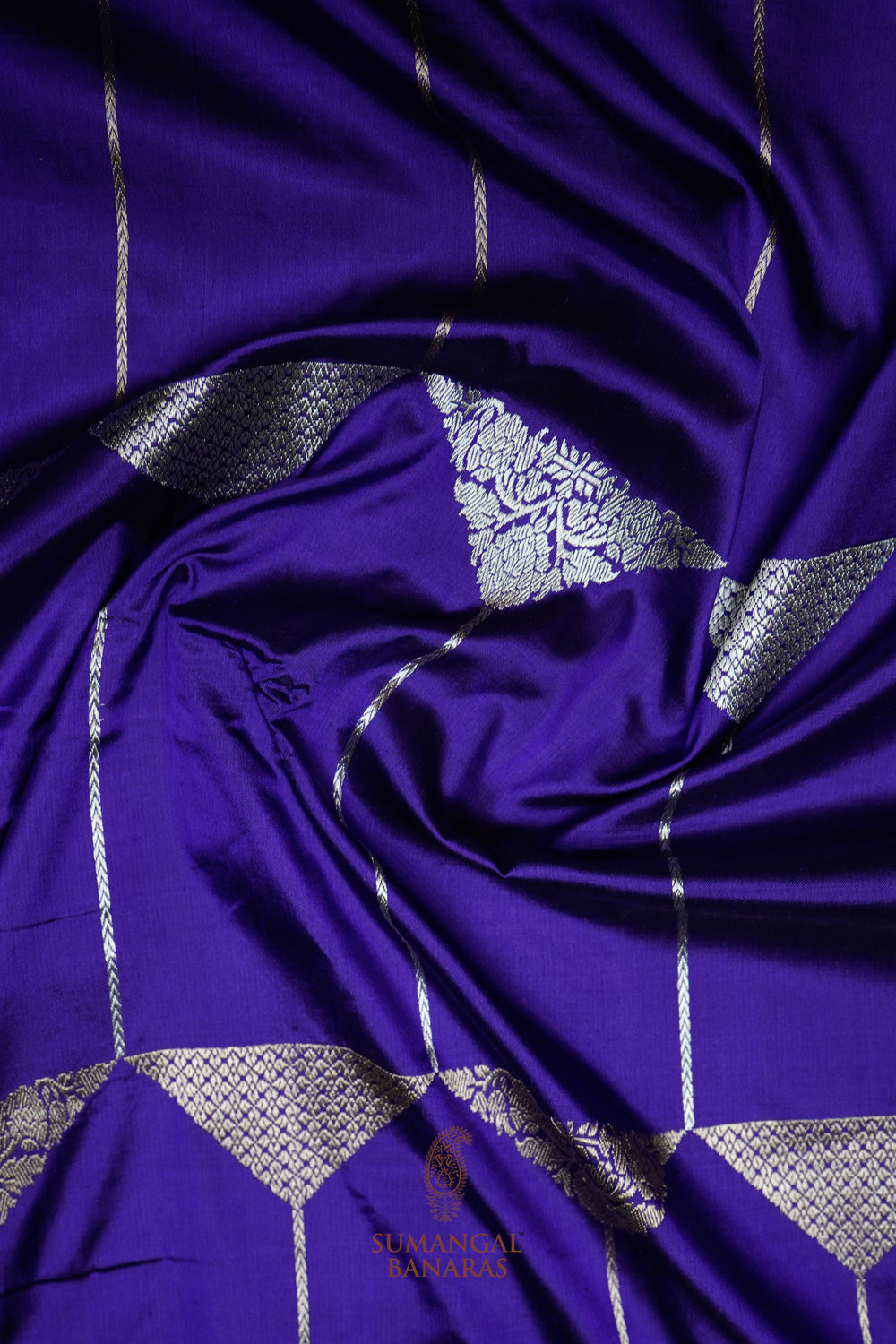 Handwoven Purple Banarasi Katan Silk Saree