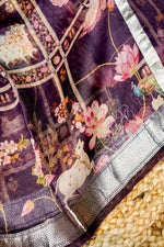 Designer Purple Moonga Silk Suit