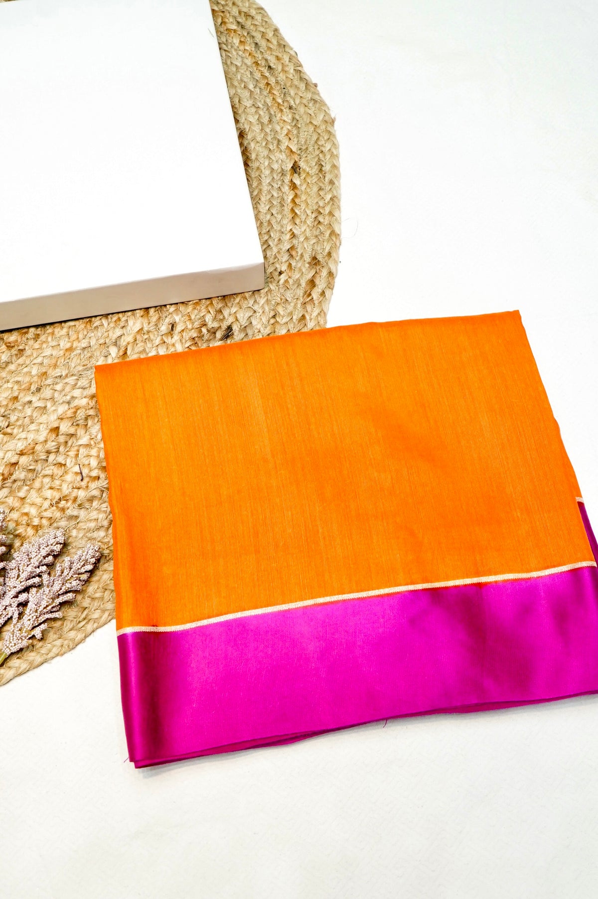 Handwoven Mustard Yellow Banarasi Moonga Silk Saree