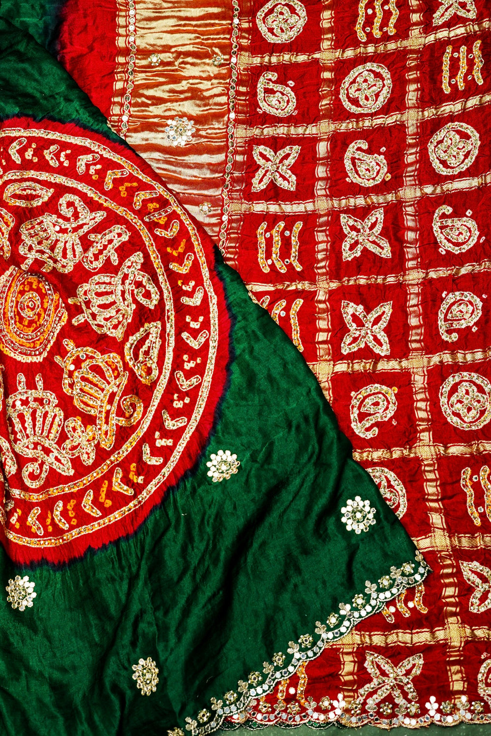 Handwoven Bottle Green Banarasi Gajji Silk Saree