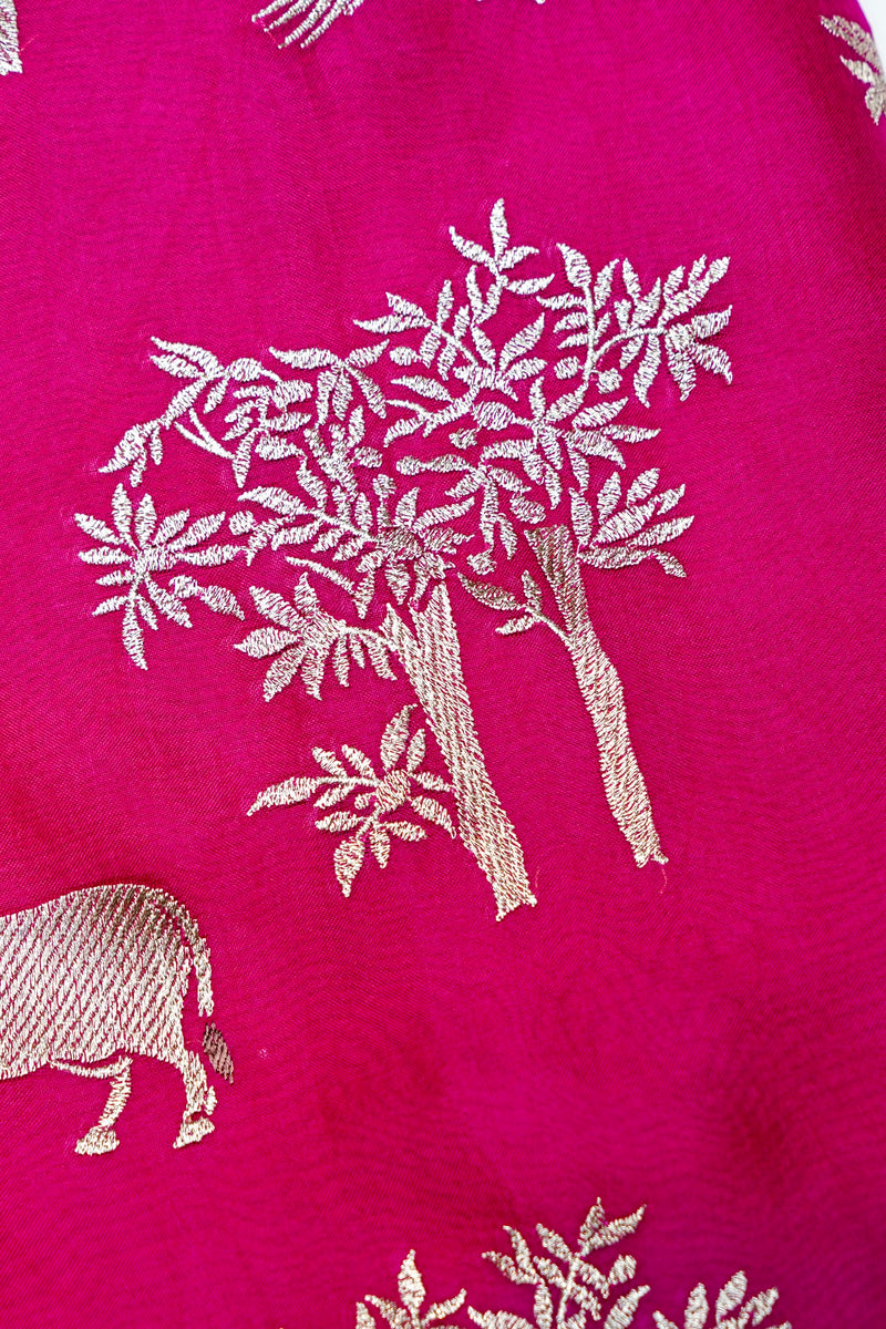 Designer  Rani Pink Organza Silk Suit