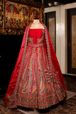Designer Pink Raw Silk Bridal Lehenga
