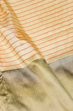 Handwoven Grey & Cream Banarasi Katan Silk Saree