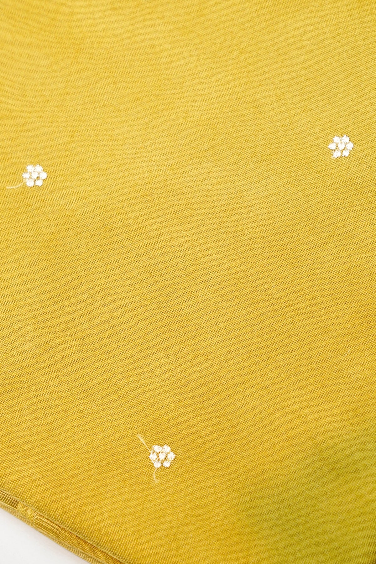 Designer Old Yellow Organza Silk Suit