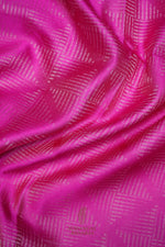 Handwoven Rani Pink Banarasi Mashru Silk Saree