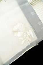Handwoven Off White Banarasi Organza  Saree