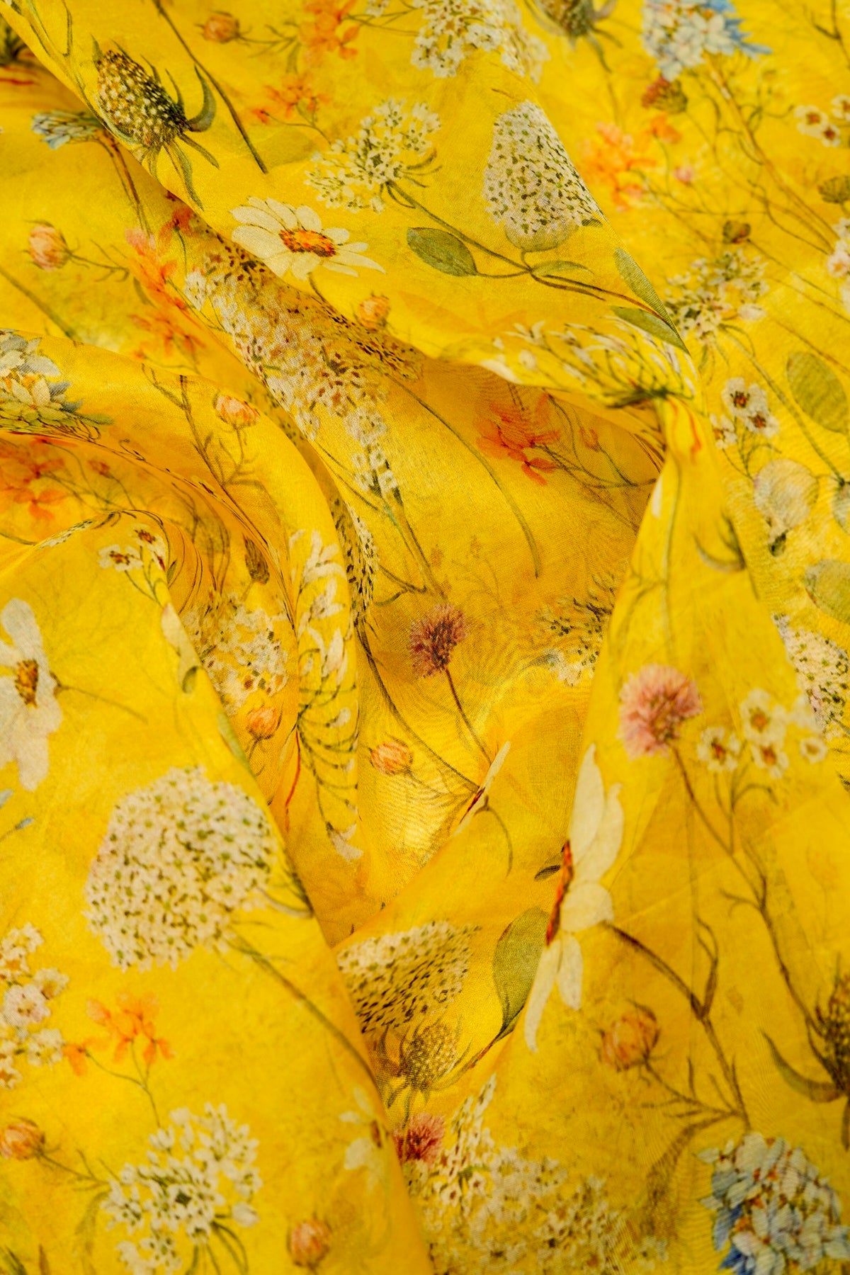 Designer Mustard Yellow Moonga Silk Suit
