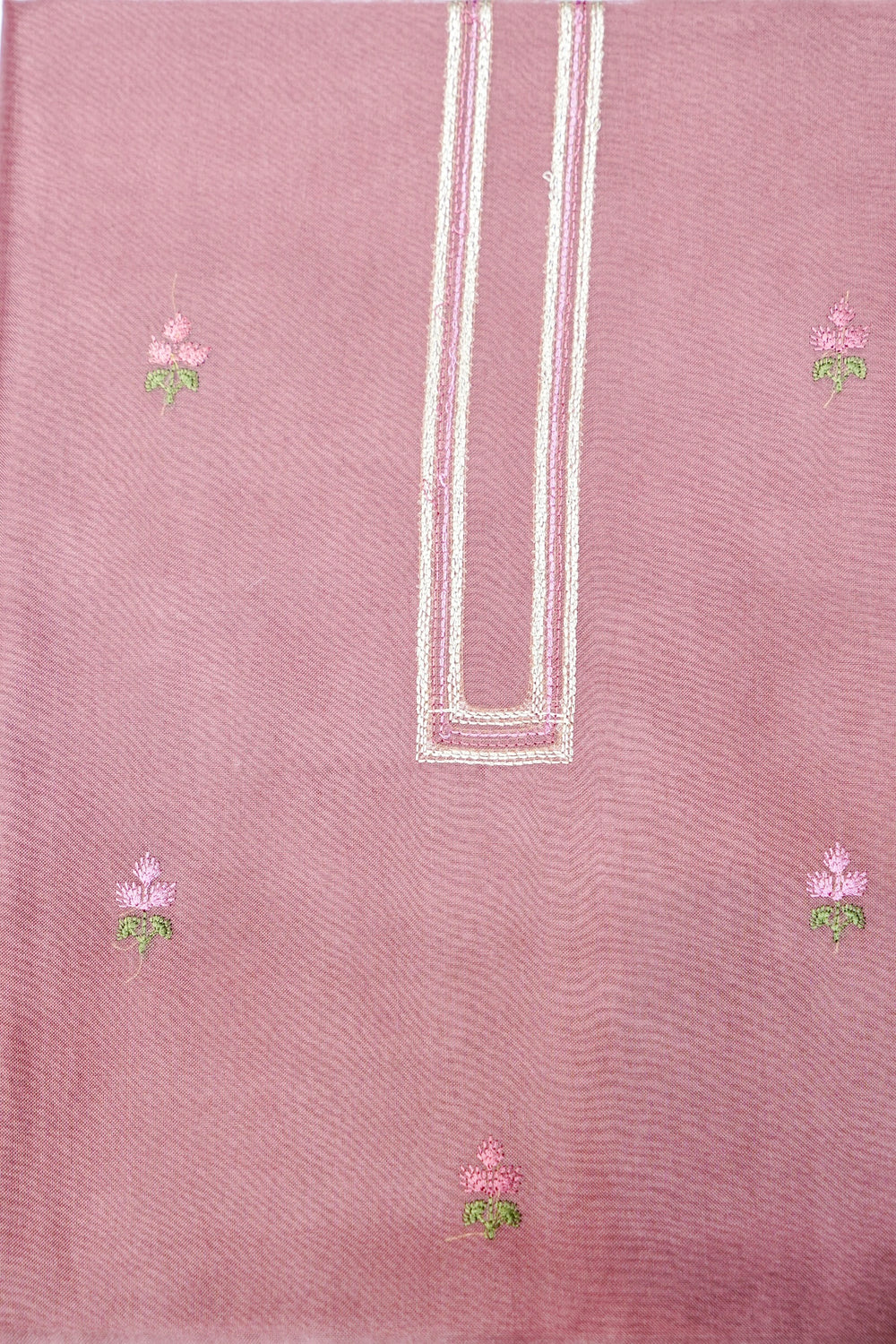 Designer Onion Pink Organza Silk Suit