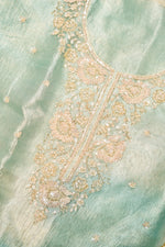 Designer Pista Green Crush Tissue Suit