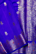 Handwoven Purple Banarasi Katan Soft Silk Saree