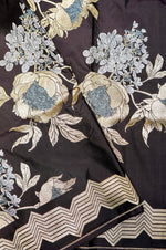 Handwoven Black Brown Kadhwa Banarasi Katan Silk Saree