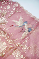 Designer Onion pink Organza Silk Suit