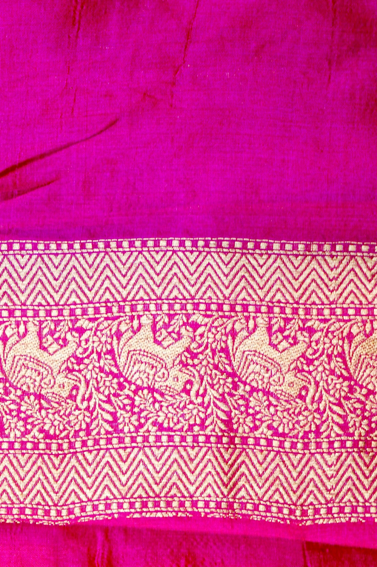 Handwoven Pink Banarasi Katan Silk Saree